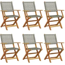 vidaXL Gartenstuhl 54 x 57 x 183 cm grau 8 St.