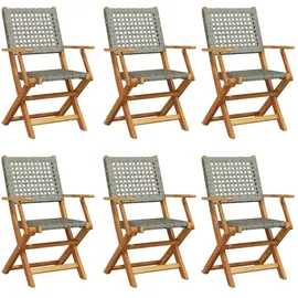vidaXL Gartenstuhl 54 x 57 x 183 cm grau 8 St.