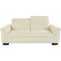DOMO collection "Sully", beige (creme), B:210cm H:84cm T:102cm, Luxus-Microfaser (100% Polyester);Kunstleder SOFTLUX;Luxus-Microfaser ALTARA NUBUCK (100% Polyester);Chenille (100% Polyester), Sofas, wahlweise mit Rückenverstellung