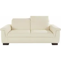 DOMO collection "Sully", beige (creme), B:210cm H:84cm T:102cm, Luxus-Microfaser (100% Polyester);Kunstleder SOFTLUX;Luxus-Microfaser ALTARA NUBUCK (100% Polyester);Chenille (100% Polyester), Sofas, wahlweise mit Rückenverstellung