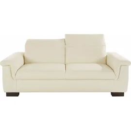DOMO collection "Sully", beige (creme), B:210cm H:84cm T:102cm, Luxus-Microfaser (100% Polyester);Kunstleder SOFTLUX;Luxus-Microfaser ALTARA NUBUCK (100% Polyester);Chenille (100% Polyester), Sofas, wahlweise mit Rückenverstellung
