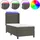 vidaXL Boxspringbett 100 x 200 cm Dunkelgrau