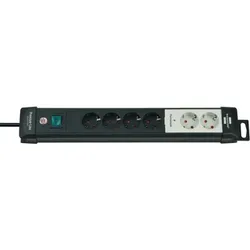 Premium-Line Technik Steckdosenleiste 6-fach, permanente/schaltbare Steckdosen