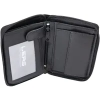 LEAS Herren Damen Geldbörse mit umlaufendem Reißverschluss und RFID Schutz