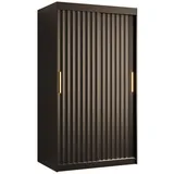 abiks möbel Schwebetürenschrank RIFLO WAVE 100 x 200 x 62 cm Schwarz