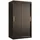 abiks möbel Schwebetürenschrank RIFLO WAVE 100 x 200 x 62 cm Schwarz