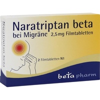 betapharm Arzneimittel GmbH Naratriptan beta bei Migräne 2,5 mg Filmtabletten