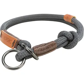Trixie BE NORDIC Zug-Stop-Halsband dunkelgrau/braun XS–S