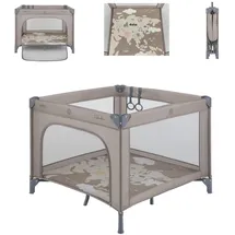 KIKKABOO Kikka boo Laufstall Enjoy Matratze Reißverschluss klappbar Tasche Hängegriffe beige