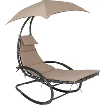 Garden Pleasure Keros Schaukelliege 170 x 82 x 185 cm grau