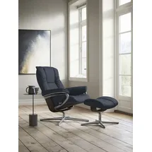 Stressless Stressless® »Mayfair« Set, Relaxsessel mit Hocker, mit Hocker, mit Cross Base, Größe S, M & L, Holzakzent Wenge blau