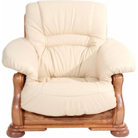 Max Winzer Max Winzer® Sessel »Texas«, mit dekorativem Holzgestell beige