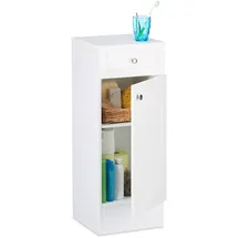 Relaxdays Badschrank 80 x 30,5 x 30,5 cm Weiß/Silber