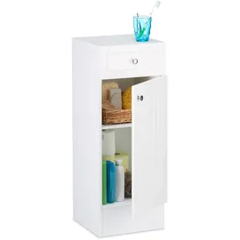 Relaxdays Badschrank 80 x 30,5 x 30,5 cm Weiß/Silber