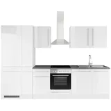 P & B Küchenzeile Jazz 310 cm weiß hochglanz