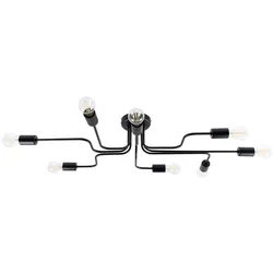 SOLLUX LIGHTING Deckenleuchte "Kronleuchter VECTOR 8 schwarz", schwarz, H: 15,5cm, Lampen, Streulicht