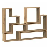 VidaXL Wandwürfel Eiche handwerklich 96 x 12 x 64