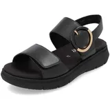 REMONTE Damen Riemchensandalen D2K50, Frauen Sandalen,lose Einlage,flach,Sommerschuhe,Freizeitschuhe,offene Schuhe,Strandschuhe,schwarz (00),38 EU - 38 EU
