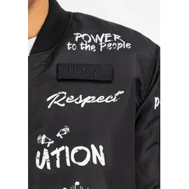 Alpha Industries Bomberjacke ALPHA INDUSTRIES "MA-1 Peace", Herren, Gr. XL, schwarz, Obermaterial: 100% Nylon; Futter: 100% Nylon; Füllung: 100% Polyester, Jacken Bomberjacke