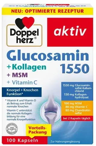 Doppelherz aktiv Glucosamin 1550 + Kollagen + MSM + Vitamin C