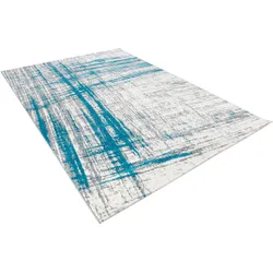 Andiamo Teppich »Cote d ́Azur«, rechteckig, 7 mm Höhe, Kurzflor, modernes Design, Wohnzimmer Andiamo hellgrau/türkis B: 120 cm   1 St.