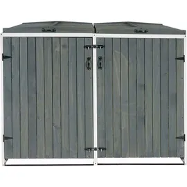 MCW Mülltonnenverkleidung H74 126 x 158 x 98 cm grau