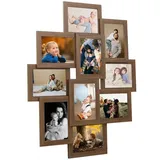 vidaXL Bilderrahmen Collage braun 10x15 cm 10 St.