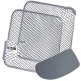 teiger Bundle 2 x Teigreinigungstuch + Teigschaber Teigreiniger Teigentferner hochwertiges Netztuch für hartnäckige Verschmutzungen Teigtuch Mesh Spültuch Reinigungstuch Spüllappen