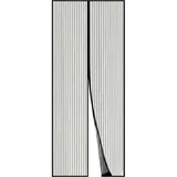 luxuskollektion Fliegengitter Tür Magnet Insektenschutz 90 x 210 cm Schwarz