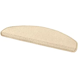HANSE HOME »Fancy«, halbrund, 7 mm Höhe, 15 Stück, Treppenmatten, Selbstklebend, Stufenteppich, Treppenstufen beige ca. 23x65cm
