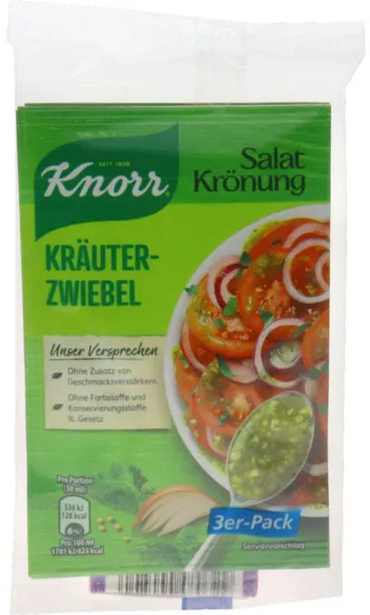 Knorr 4 x Salatkrönung Kräuter-Zwiebel, 3er Pack