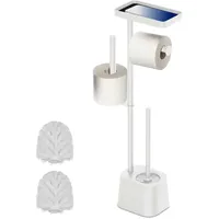 Relaxdays WC Garnitur, mit Ablage, weiß