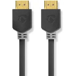 Nedis HDMITM -Kabel | HDMITM Stecker | HDMITM Stecker | 8K@60Hz | eARC | Vergoldet | 1.00 m | PVC | Anthrazit | Verpackung mit Sichtfenster
