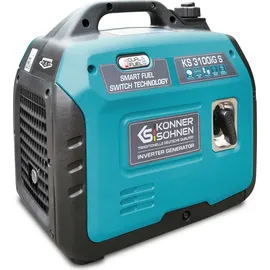 Könner & Söhnen LPG/Benzin-Inverter-Generator KS 3100iG S von Könner & Söhnen. Notstromaggregat 3100 W, Schuko-Steckdose 230 V, 2 USB-Anschlüsse, LED-Anzeige, ECO-Modus, Kupferwicklungen, stromerzeuger EURO V.