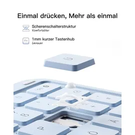 Inateck Hülle mit Tastatur, Ultraleichte Tastatur für iPad 10 Generation, iPad Air 6 11 Zoll 2024, iPad Air 5/4 10.9 Zoll, iPad Pro 11 4/3/2/1 Gen, Abnehmbar, mit Touchpad, QWERTZ, KB04122