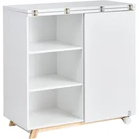 Beliani Sekretär Flomot Weiß 80 cm 40/80 cm Klappbar