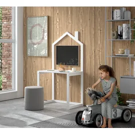 Vipack Kinderschreibtisch Dallas 100 x 150,6 x 50 cm Kiefer massiv weiß lackiert