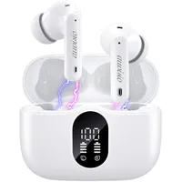 Auviso Kabellose In-Ear-Kopfhörer mit Ladecase, Noise-Cancelling, weiß