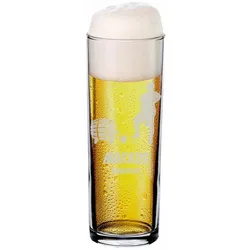 Kölschglas Kölner Stange Bierglas 0,2 l mit Eichung - Spieler mit Bierfass