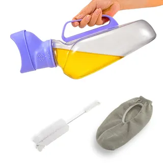 Urinflasche für Frauen, Urinflasche rür Unterwegs, öFfnung aus Silikon,Pinkelhilfe Frauen, Urinella Weibliches, Pinkelhilfe Damen, Urinal Damen, Wiederverwendbare, Tragbare Toilette, Reisen,Auto1200ml