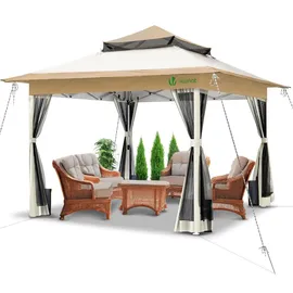 VOUNOT Faltpavillon 3,6 x 3,6 m Beige