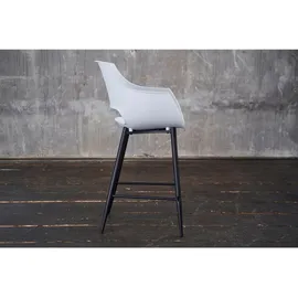 KAWOLA Barhocker ZAJA Barstuhl Sitzhöhe 76 cm Kunststoff weiß