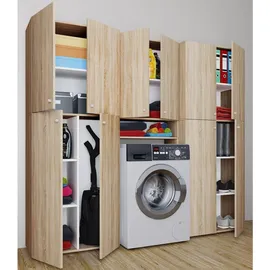 VCM Mehrzweckschrank Lona 70,2 x 39,0 x 183,0 cm Braun