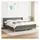 vidaXL Boxspringbett mit Matratze Dunkelgrau 180x200 cm Stoff