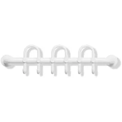 HEWI Garderobenstange 60 cm mit 3 Doppelhaken nach vorn 33.7010.6V 98, Accessoires Wohnraum, lichtgrau
