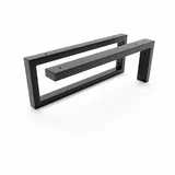 hevva | Waschtischhalterung 2er Set RHEIN-MAIN | 35 cm Tiefe, Schwarz,