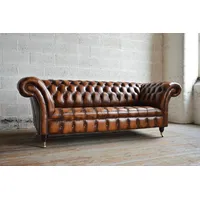 Luxus Designer Sofa Couch Polster Drei Sitzer Leder Couchen Sofas 3er Sitz Neu