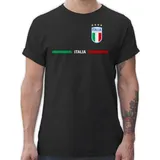 Shirtracer T-Shirt Italien Trikot Wappen, Italia mit Stolz, Italienisches Fan-Motiv 2026 Fussball WM Fanartikel schwarz S