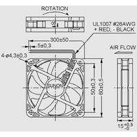 SUNON 12-V-Axial-Lüfter HA60151V4-999 60 x 60 x 15 mm