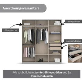 OTTO home Schwebetürenschrank KOLUNA 203 x 229 x 62 cm Grau